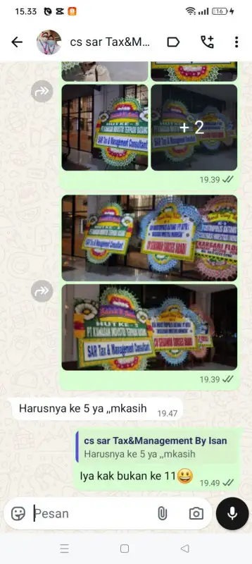 Testimonial papan bunga KEPULAUAN SELAYAR
